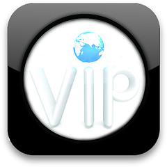 Image showing Glossy icon with VIP 