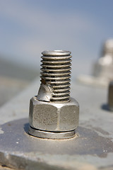 Image showing Metal construction with screws