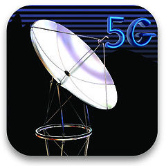 Image showing Satellite dish icon 