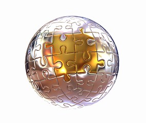 Image showing Puzzle abstract sphere 