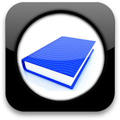 Image showing Glossy icon with book 