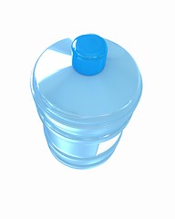 Image showing Bottle with clean blue water 