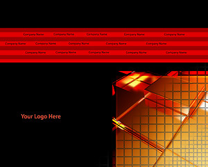 Image showing Elegant Dark Gold Web Site or Page Design Template 