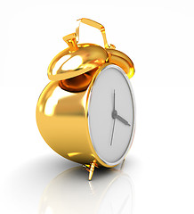Image showing Gold alarm clock 