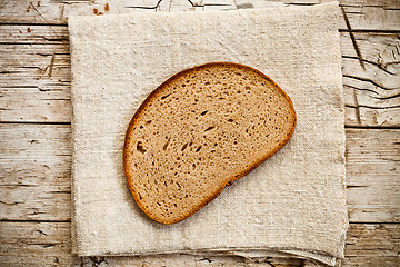 Image showing slice of rye bread