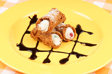 Image showing Mini sicilian cannoli