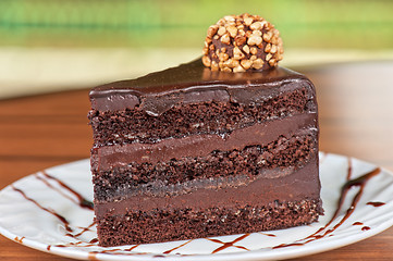 Image showing chocolate cake piece