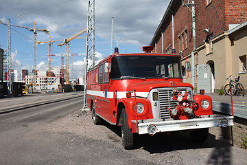 Image showing  red fire engine 