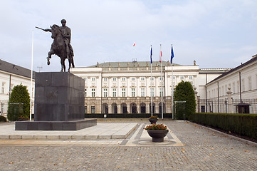 Image showing presidential palace Koniecpolski Palace with Prince J?zef Poniat