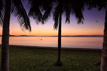 Image showing Sunset at Lake Macquarie, NSW Australia