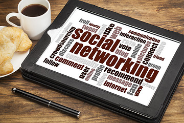 Image showing social networking word cloud