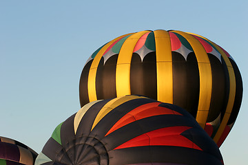 Image showing hot air balloons inflating