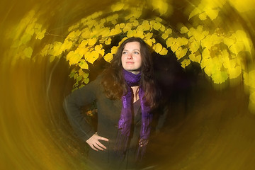 Image showing Brunette with rotating effect