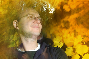 Image showing Portrait of man in autumn park