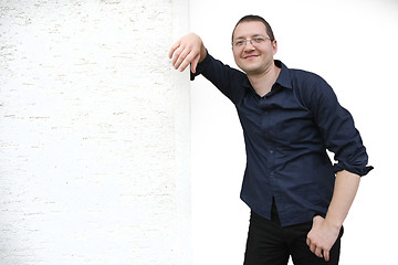 Image showing Man posing on the wall