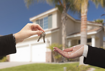 Image showing Handing Over The Keys and New House