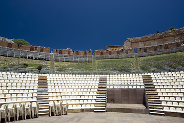 Image showing taormina greek-roman theater italy