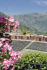 Image showing taormina greek-roman theater italy