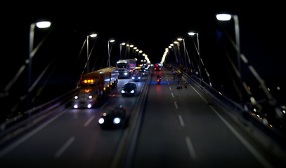 Image showing model of night highway