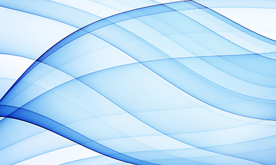 Image showing blue silky curves