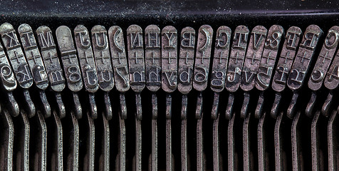 Image showing Detail of an old typewriter