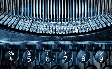 Image showing Detail of an old typewriter