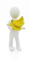 Image showing 3d man with bananas