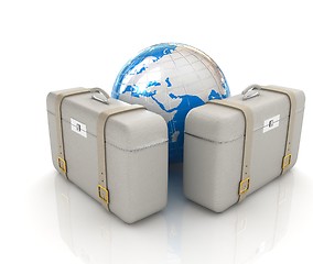 Image showing suitcases for travel 