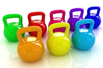 Image showing Colorful weights 