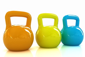 Image showing Colorful weights 