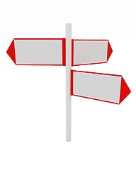 Image showing 3D blank road sign 