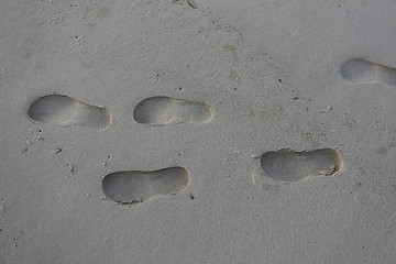 Image showing footprints in the sand