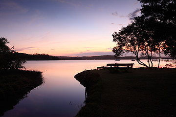 Image showing Sunset Silhouette Kincumber Australia