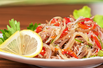 Image showing Fresh funchozy salad