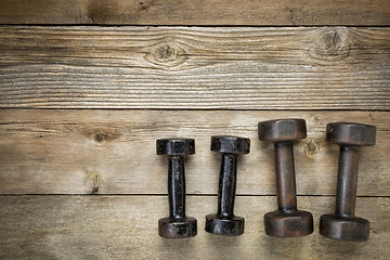 Image showing dumbbells - fitness concept