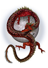 Image showing Red Eastern Dragon