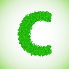 Image showing grass letter