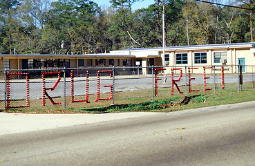 Image showing Drug free school.