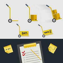 Image showing Flat icons for delivery of goods