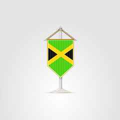 Image showing Illustration of national symbols of Caribbean countries. Jamaica.