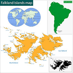 Image showing Falkland Islands map