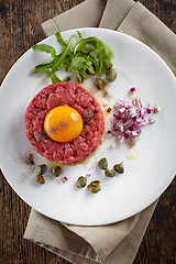 Image showing fresh beef tartare