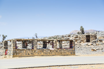 Image showing Bedouin kiosk Jebel Shams