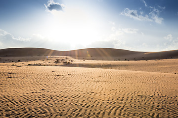 Image showing Sunset Wahiba Oman