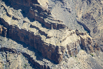 Image showing Rock walls Jebel Shams