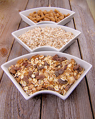 Image showing Muesli, Oat Flakes and Bran