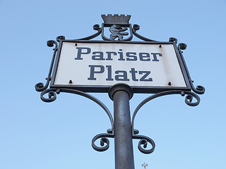 Image showing Pariser Platz sign