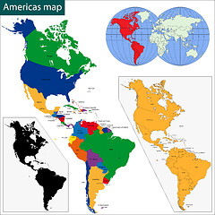 Image showing Americas map