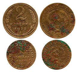 Image showing one and two kopecks, USSR, 1928, 1930