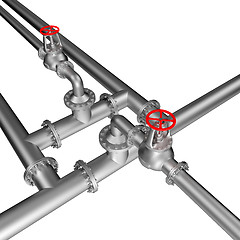 Image showing pipe line valves